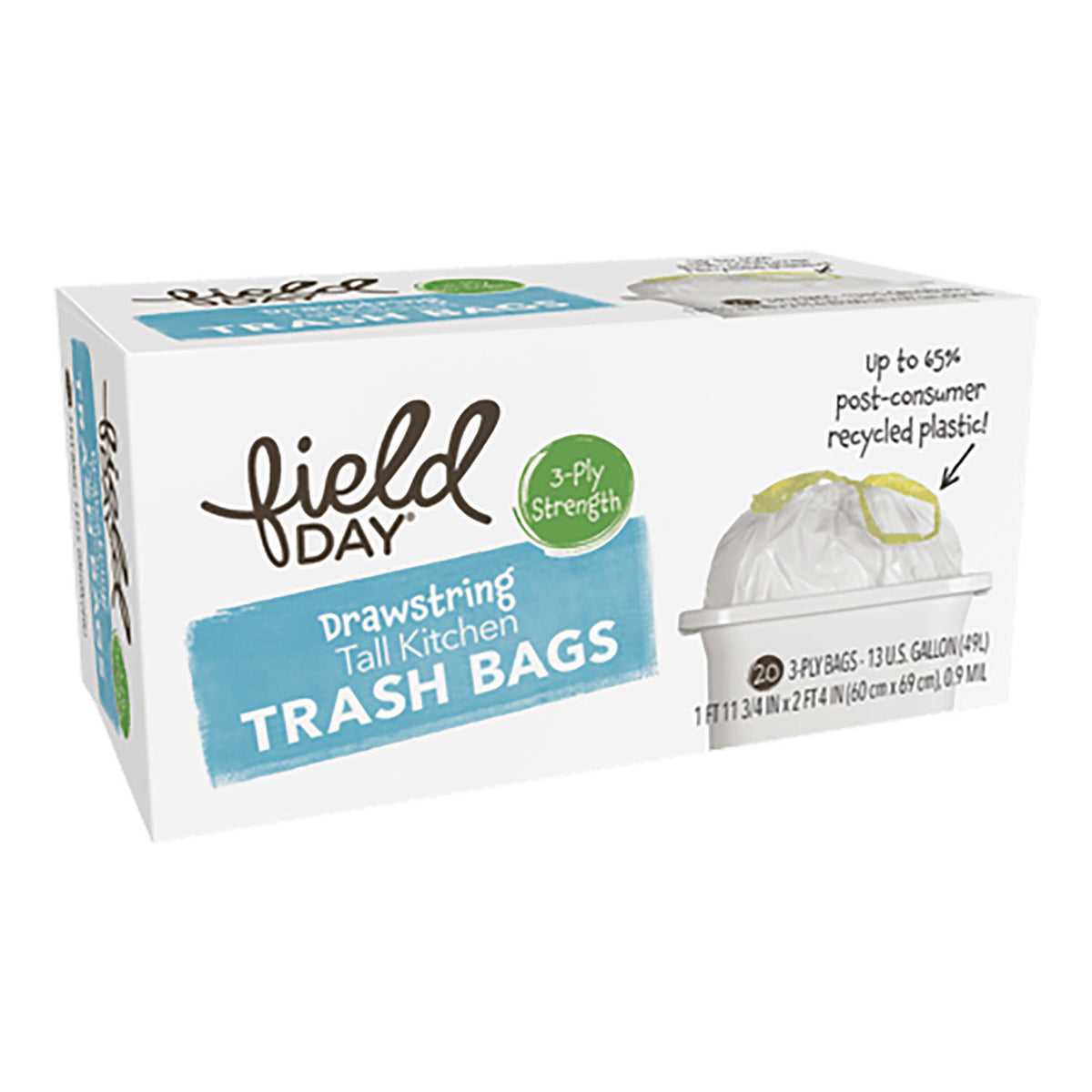 GreenPolly 13 Gallon Kitchen Trash Bags - 20ct