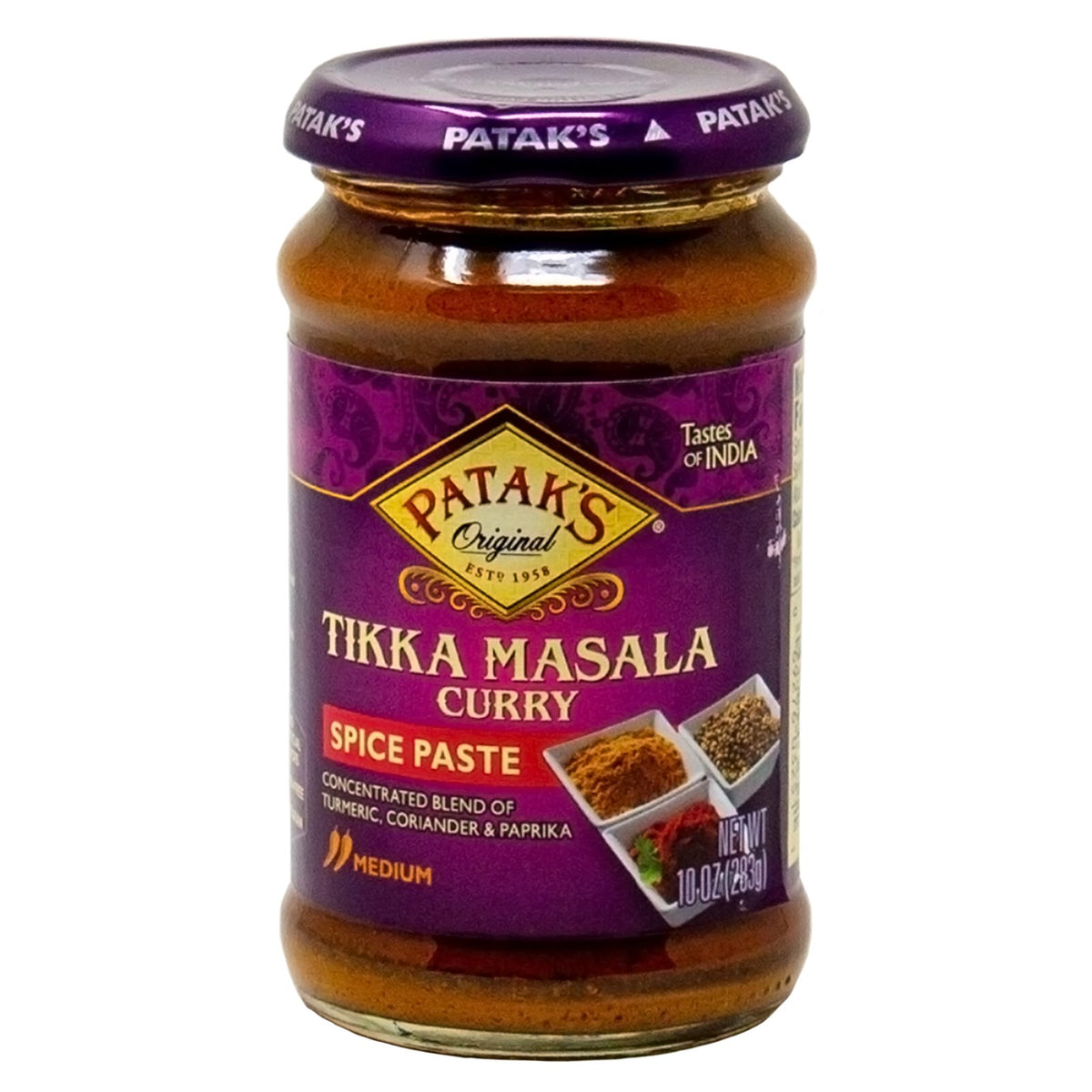 Patak's Original Spice Paste Medium Tikka Masala Curry Gluten Free 10 ...
