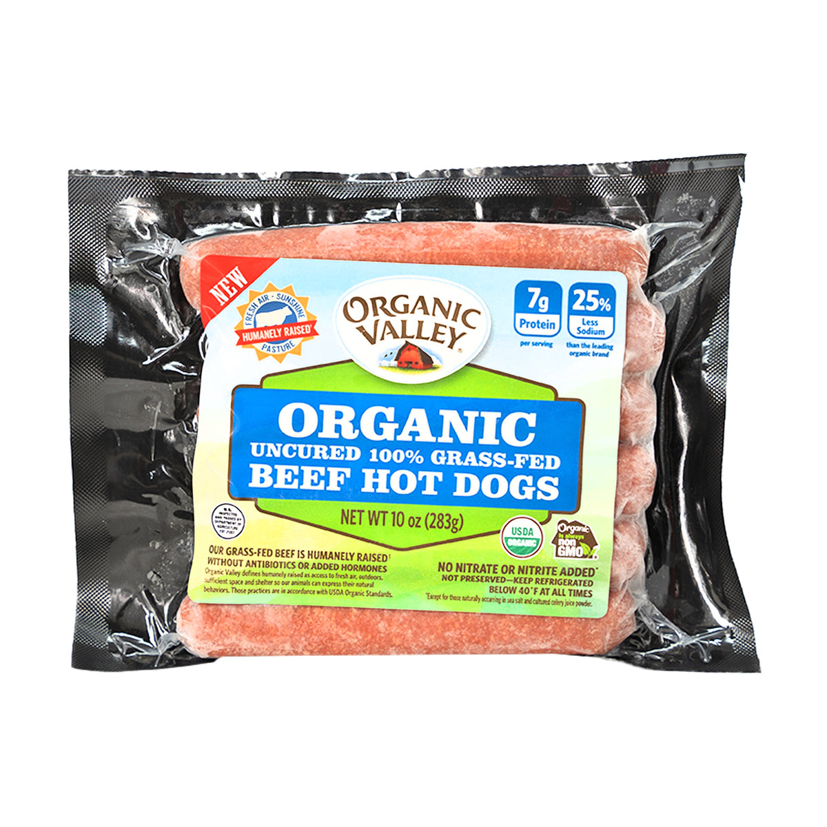 Organic Valley Hot Dogs, Organic, Turkey, Uncured Pastured-Raised - 10 oz