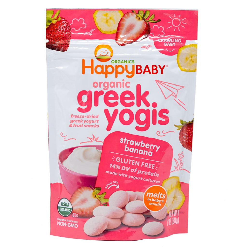 Happy Baby Greek Yogis Strawberry Banana Organic 1 oz