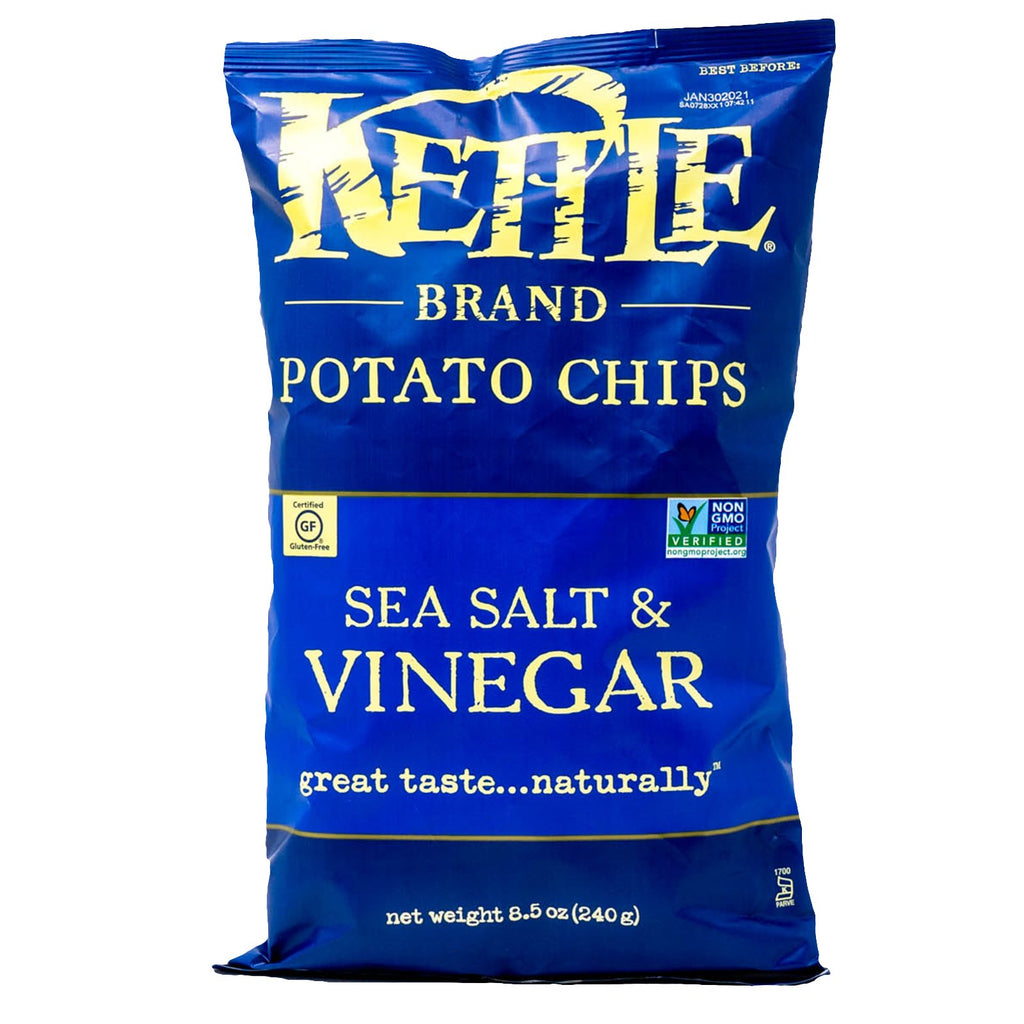 Kettle Chips Potato Sea Salt & Vinegar Gluten Free 8.5 oz