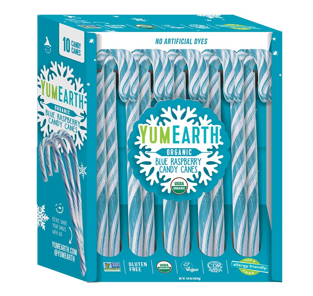 Blue Raspberry Ranch YumEarth Organic Blue Raspberry Candy Canes (4.94 oz) – California ...