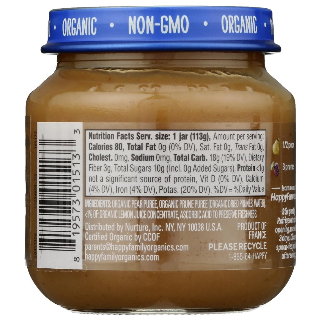 Happy Baby Organic Pear Prune Baby Food – Stage (4 oz
