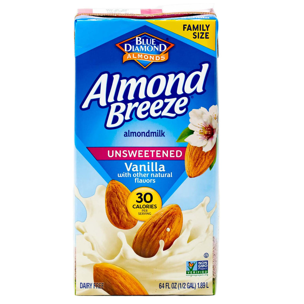Almond Breeze Almondmilk Vanilla Unsweetened Dairy Free 64 oz