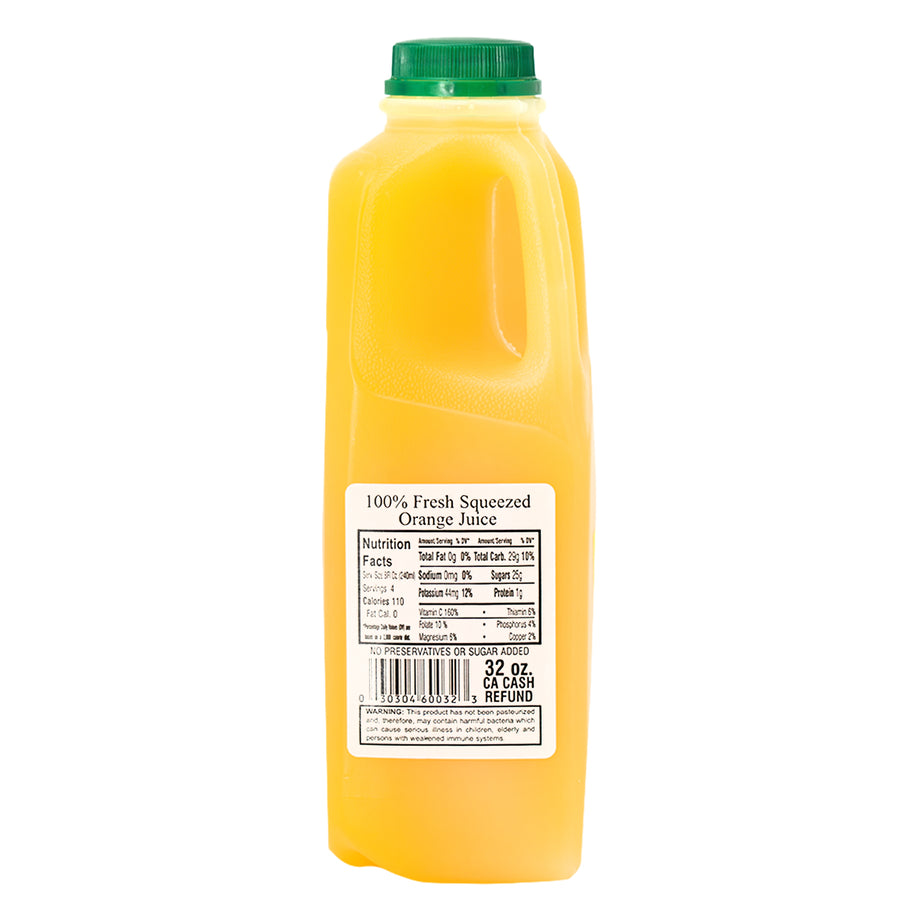 Fresh squeezed 2025 orange juice nutrition