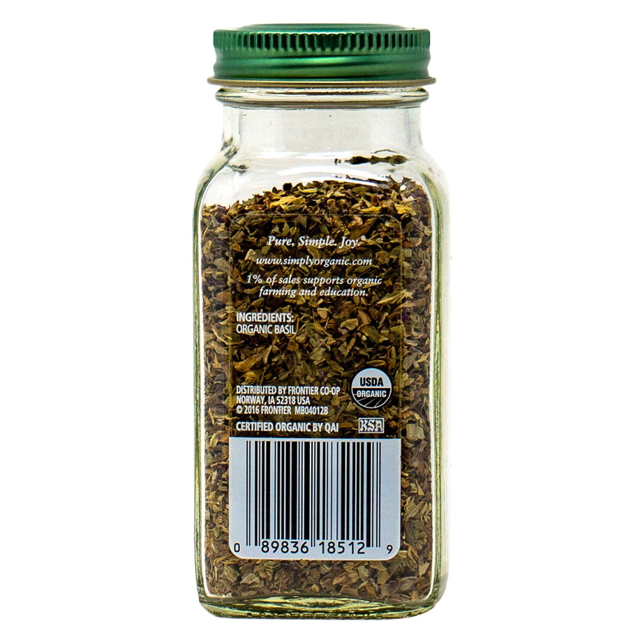 Simply Organic Seasoning Basil 0.54 oz California Ranch Market