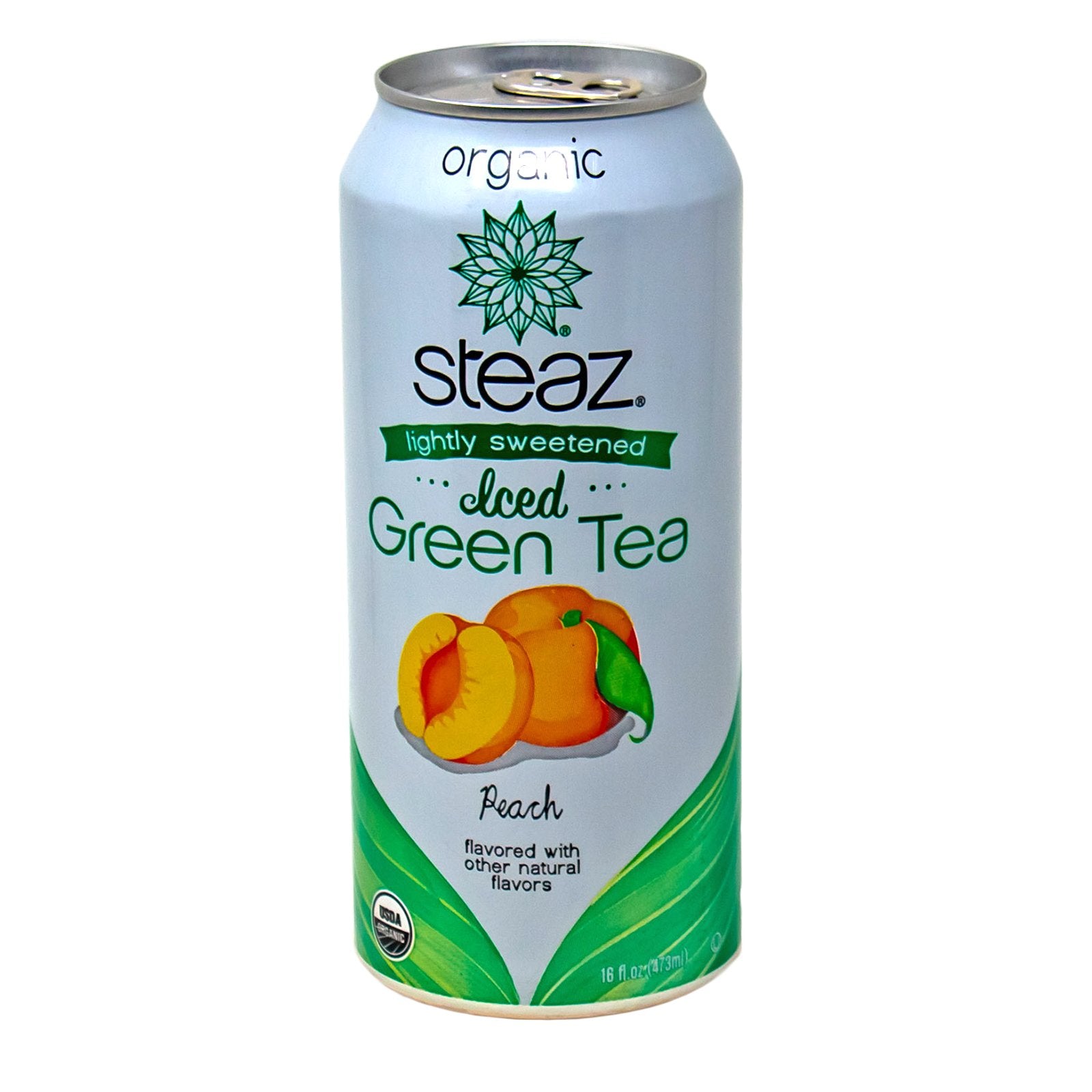 Steaz Iced Tea Green Tea Peach Organic 16 oz – California Ranch Market