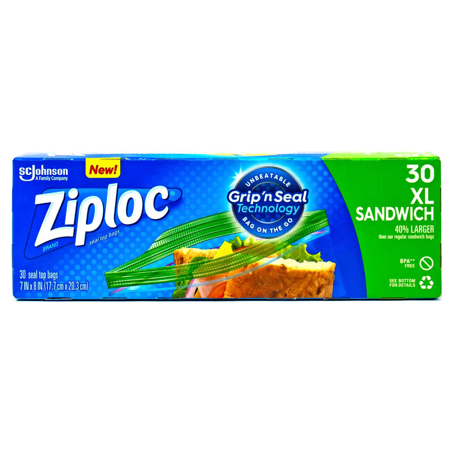 Sc Johnson Ziploc Seal Top Bags XL Sandwich 30 bags – California