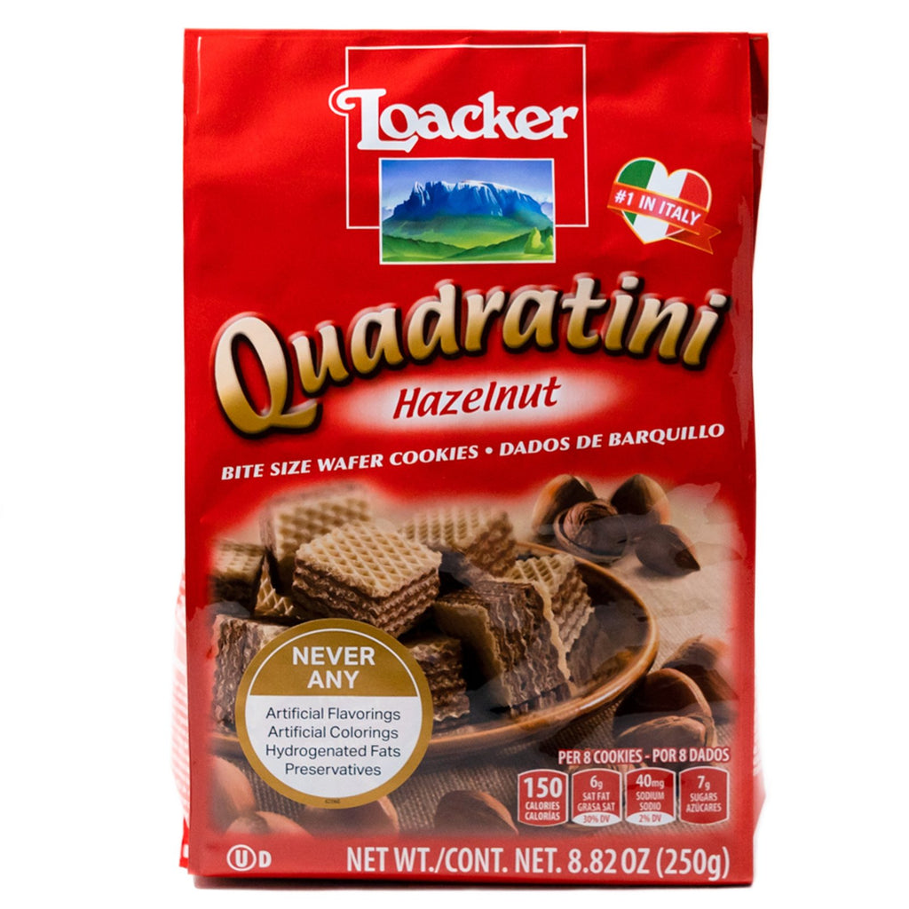 Loacker Wafer Cookies Quadratini Hazelnut 8.82 oz