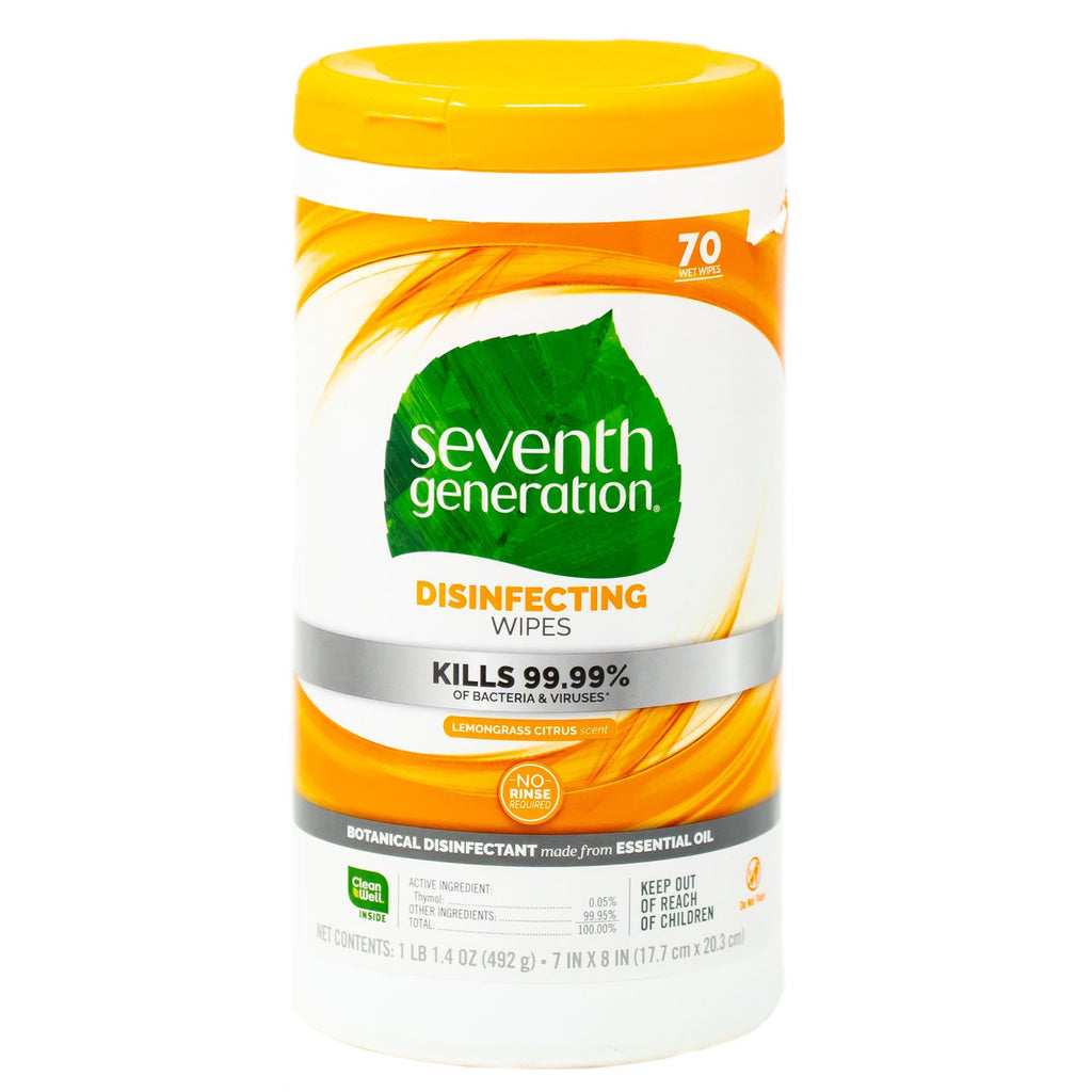 Seventh Generation Wipes Desinfecting Lemongrass citrus 1.4 oz
