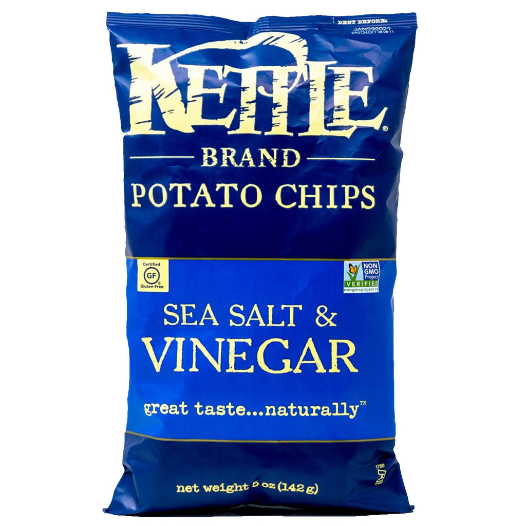 Kettle Chips Potato Sea Salt Vinegar Gluten Free 5 oz