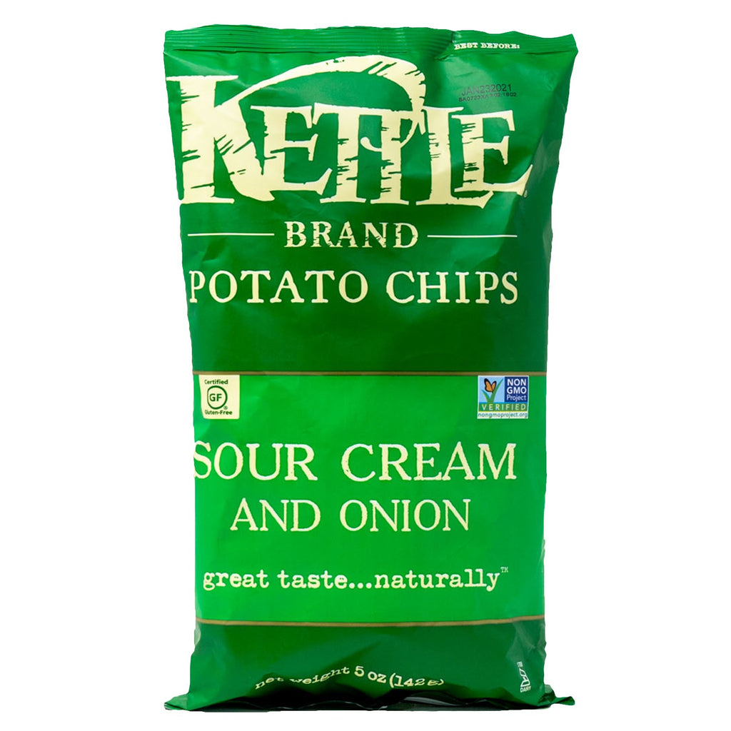 Kettle Chips Potato Sour Cream And Onion Gluten Free 5 oz