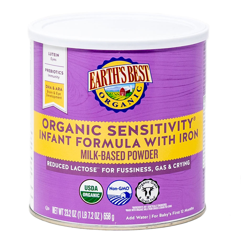 Earth's best organic sensitivity hot sale infant formula with iron powder