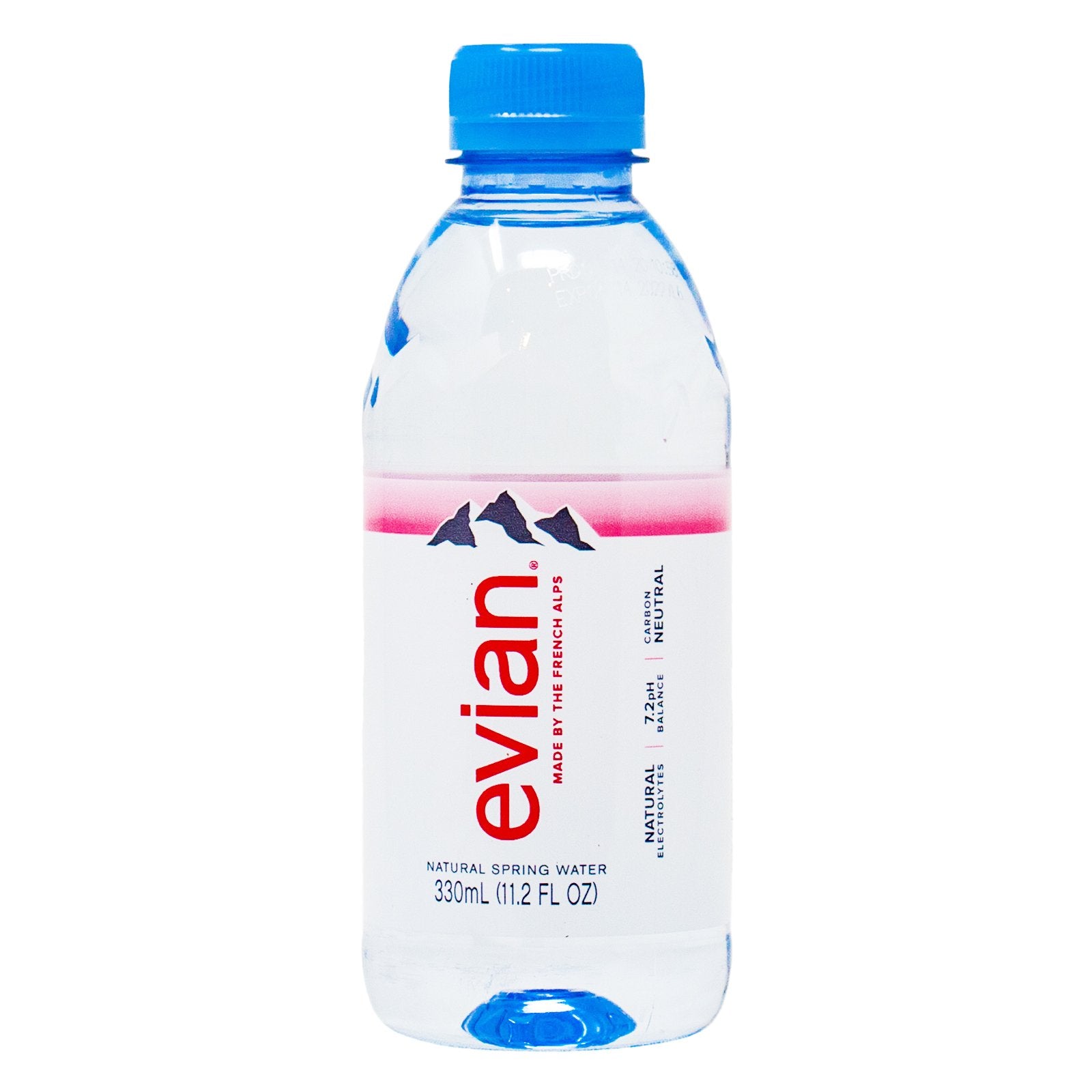 evian Natural Spring Water 330 mL/11.2 Fl Oz (Pack of 24) Mini-Bottles,  Naturally Filtered Spring Water Small Water Bottles