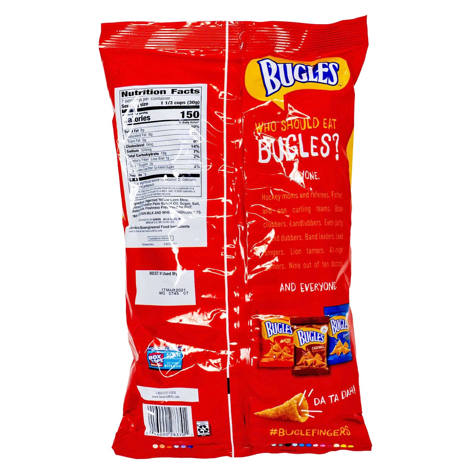 Bugles Nacho Cheese Flavored Crispy Corn Family Size Snack Bag, 14.5 oz - Fred Meyer Bugles Nacho Cheese Flavored Crispy Corn Family Size Snack Bag, 14.5 oz - Fred Meyer