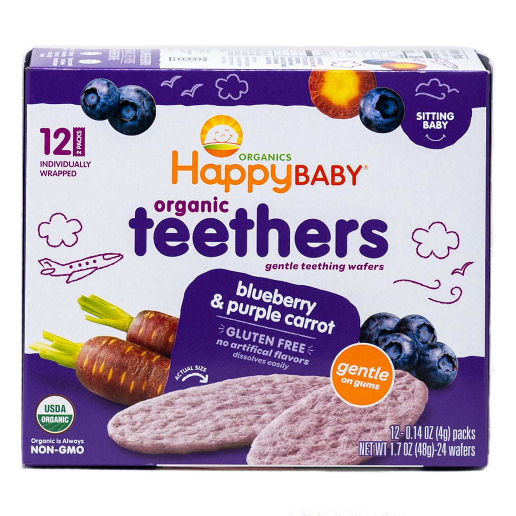 Happy Baby Teethers Blueberry & Purple Carrot Organic 12-0.14 oz