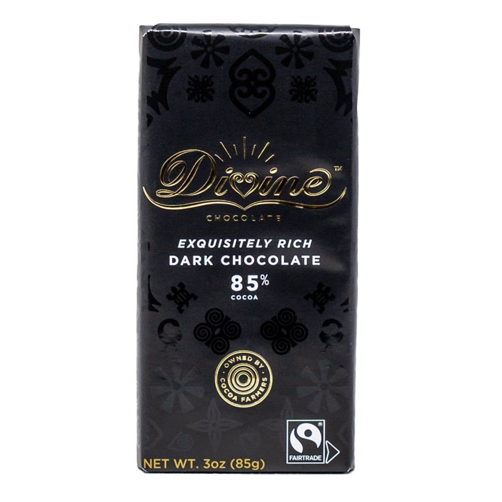 Divine Chocolate Dark 85% Cocoa 3 oz